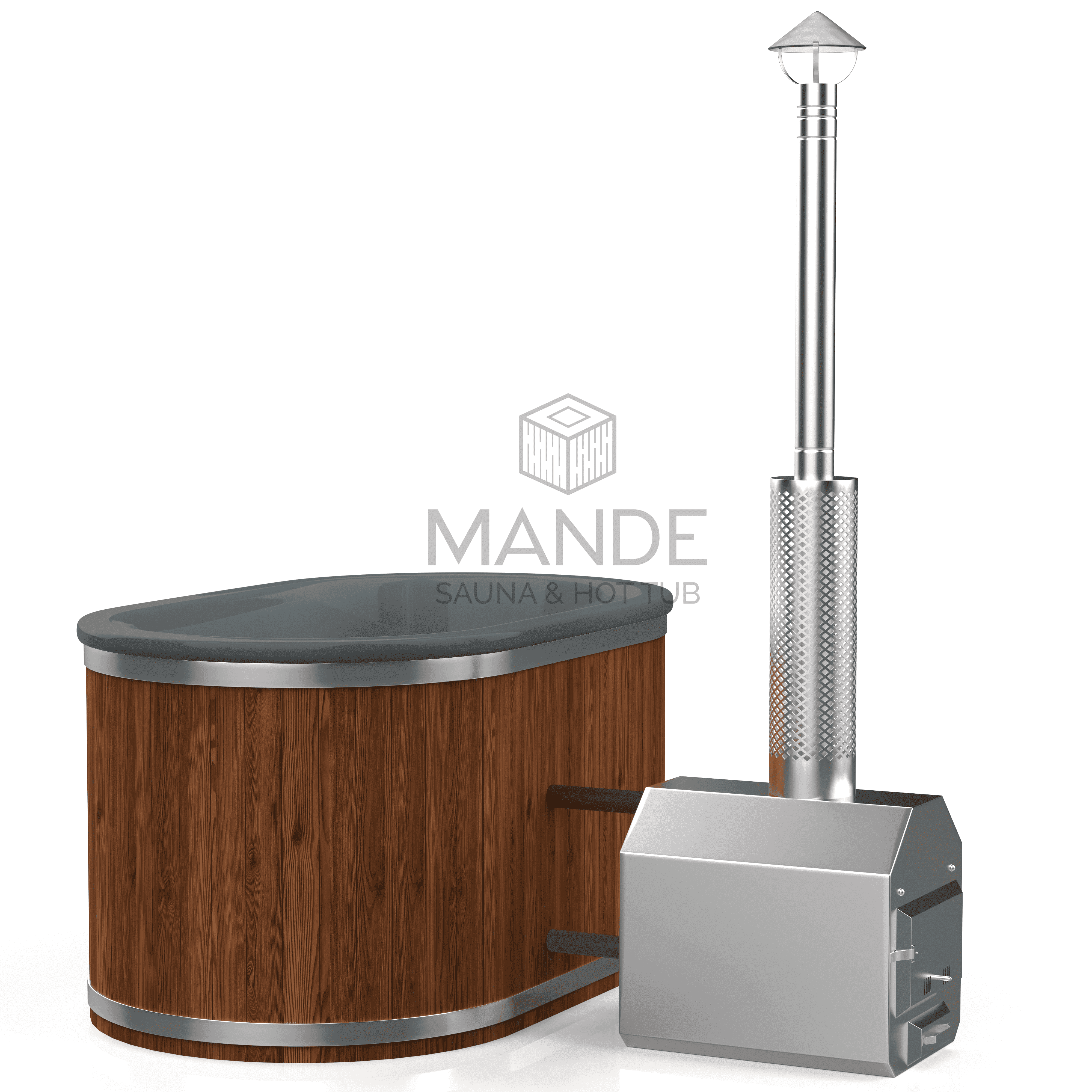 Hot tub OFURO (external oven) 205×110 – Spruce wood Hot tub OFURO (external oven) 205×110 – Spruce wood