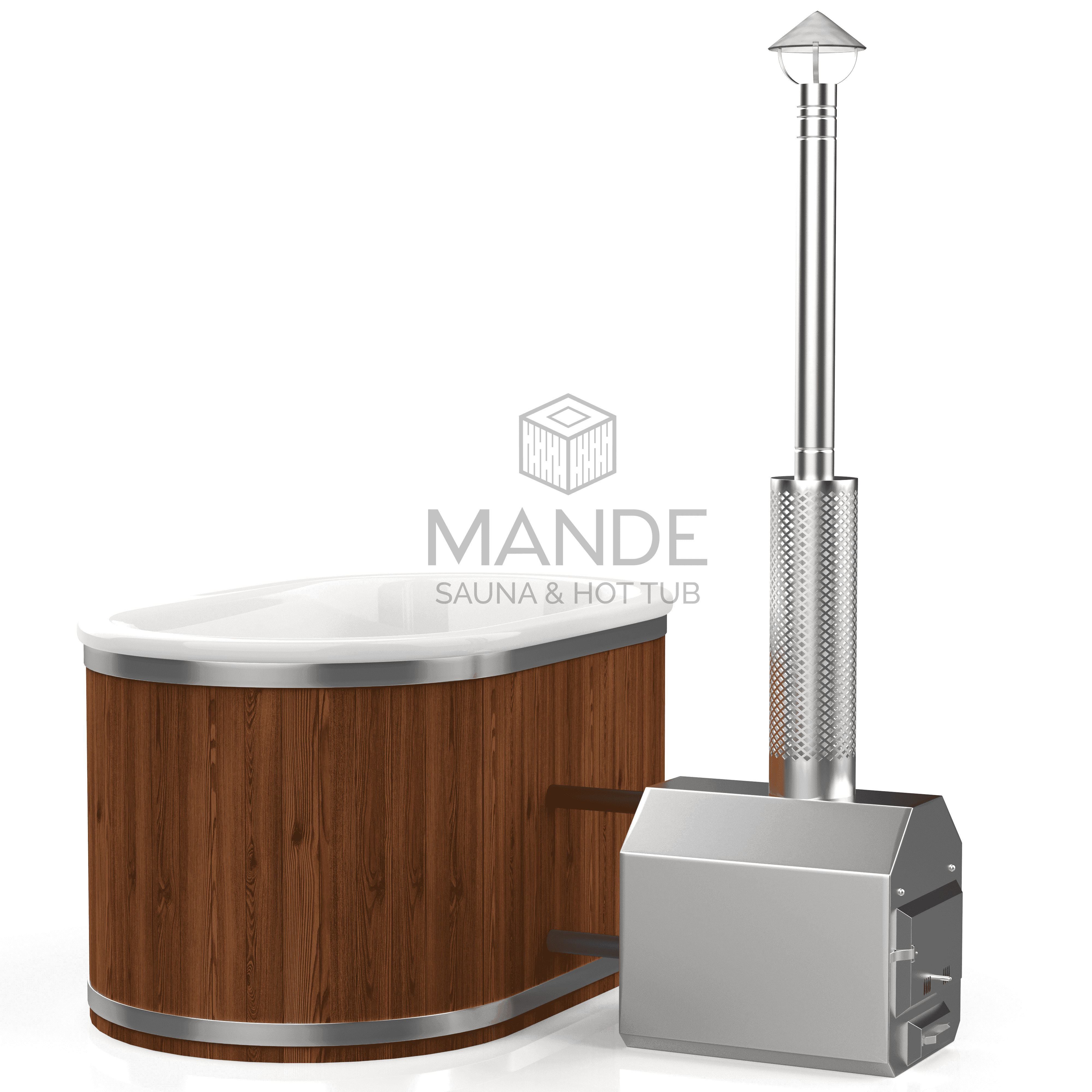 Hot tub OFURO (external oven) 205×110 – Spruce wood Hot tub OFURO (external oven) 205×110 – Spruce wood