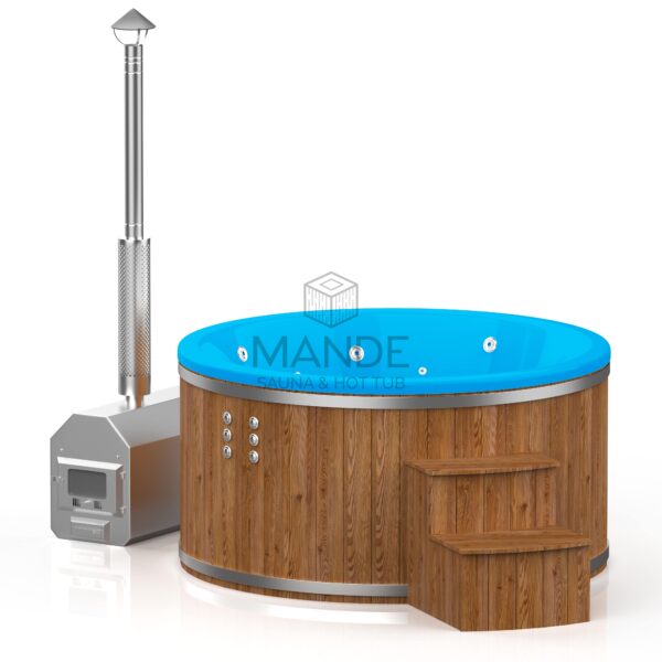 Hot tub with external oven 2.0m inside / 2.25m exterior – Thermo wood