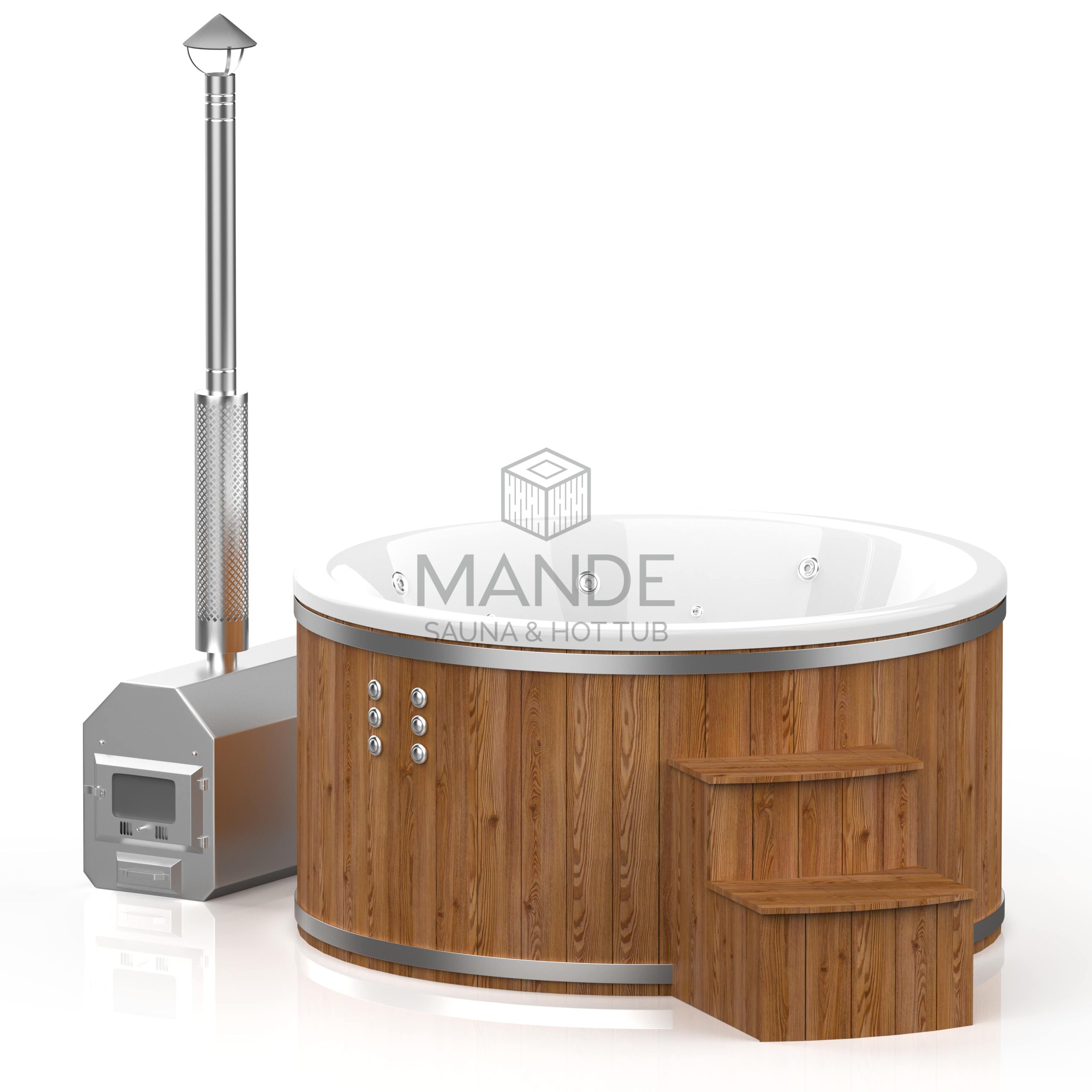 Hot tub with external oven 1.8m interior / 2.0m exterior – Thermo wood Hot tub with external oven 1.8m interior / 2.0m exterior – Thermo wood