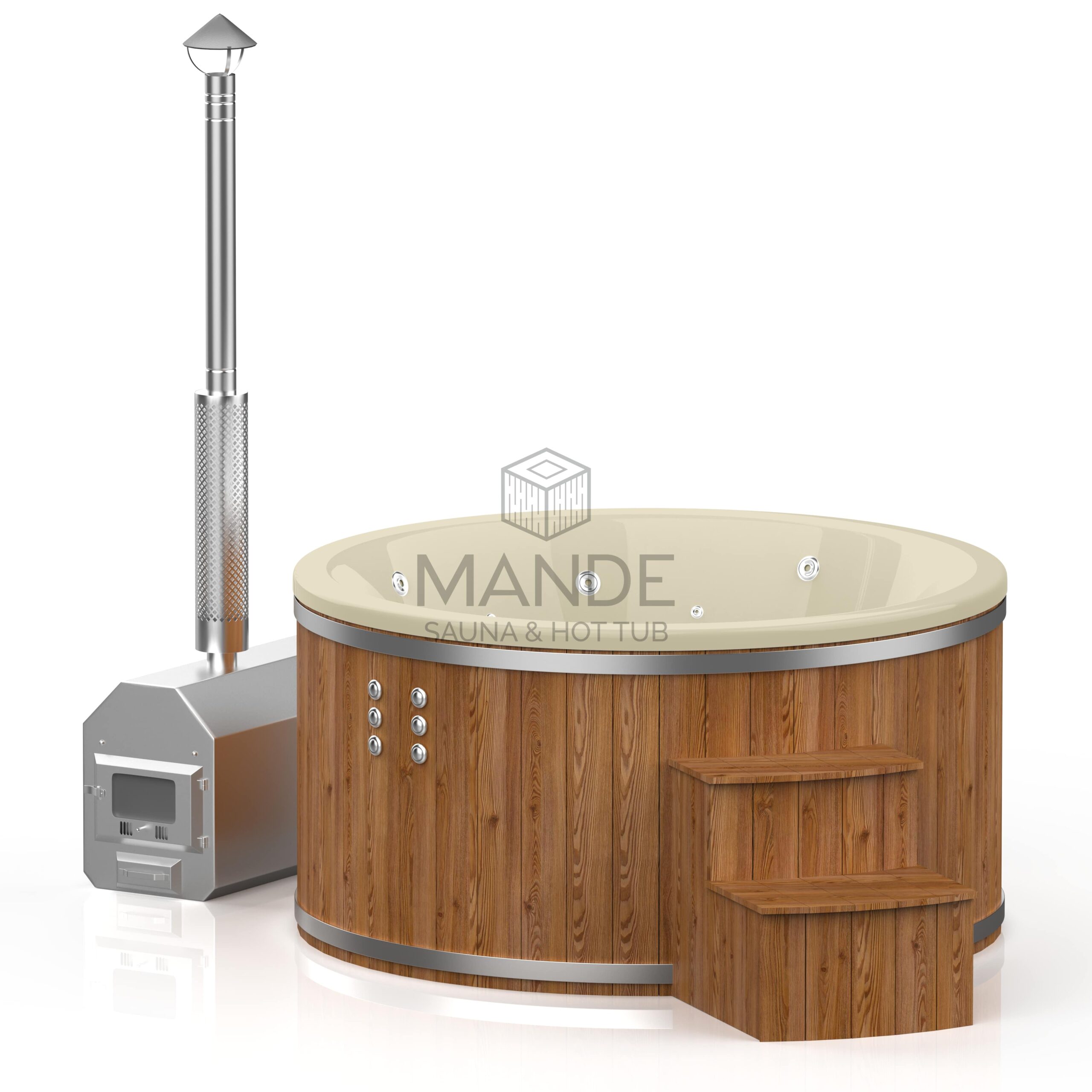 Hot tub with external oven 1.8m interior / 2.0m exterior – Thermo wood Hot tub with external oven 1.8m interior / 2.0m exterior – Thermo wood