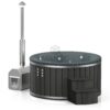 Hot tub with external oven – WPC plastic siding