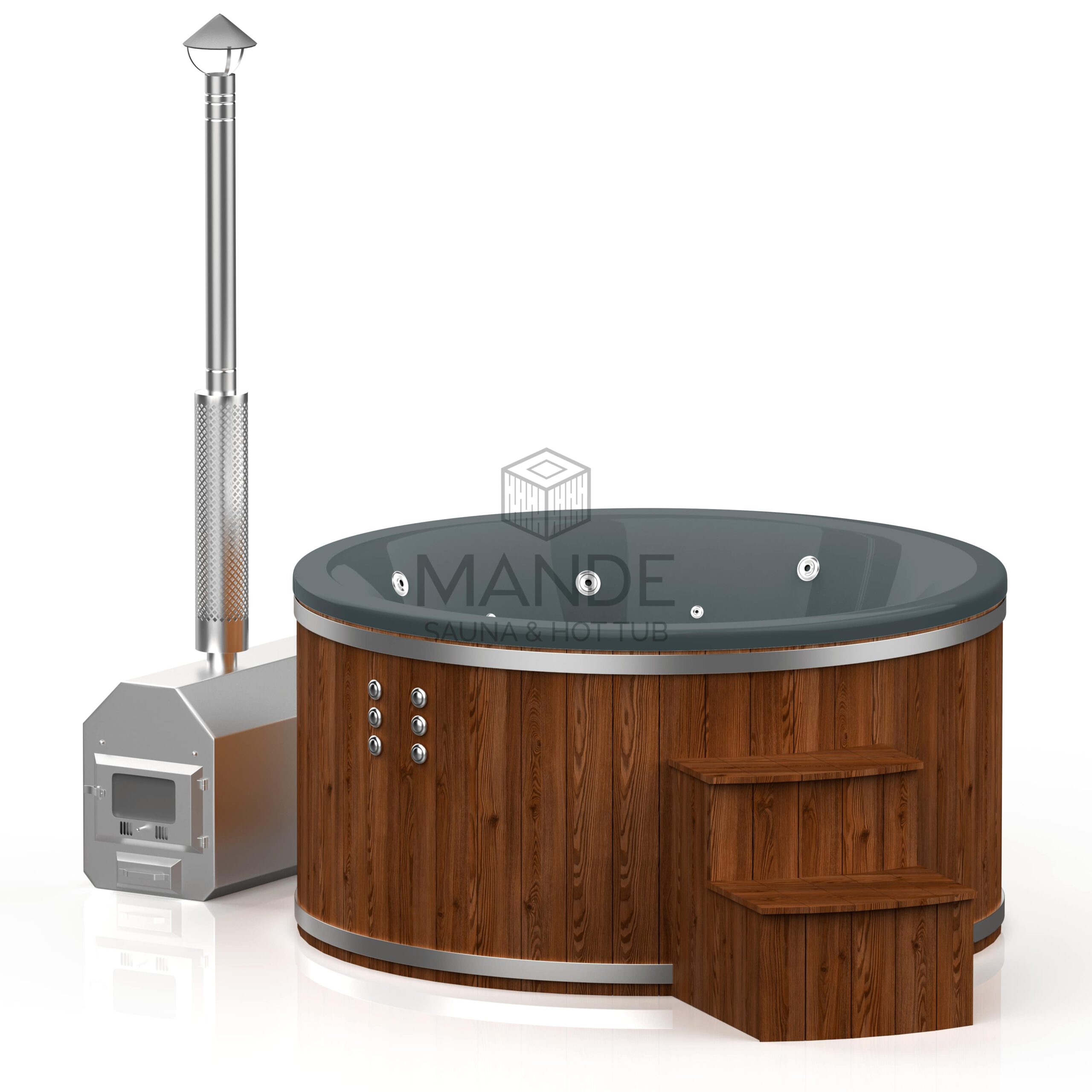 ot tub with external oven 2.0m inside / 2.25m exterior – Spruce wood ot tub with external oven 2.0m inside / 2.25m exterior – Spruce wood