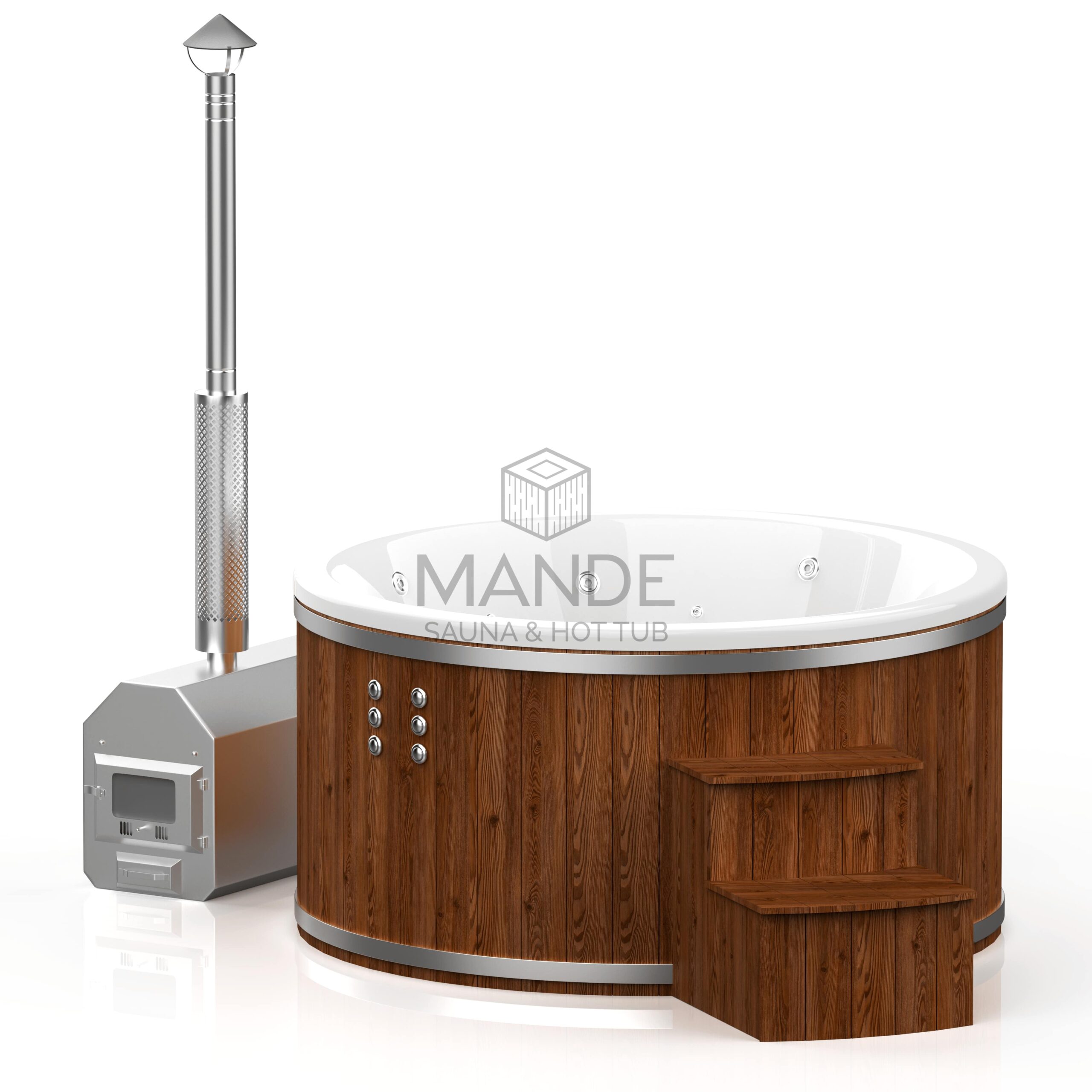 ot tub with external oven 2.0m inside / 2.25m exterior – Spruce wood ot tub with external oven 2.0m inside / 2.25m exterior – Spruce wood