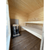 Square 400x240cm sauna with pre-sauna – Painted wood