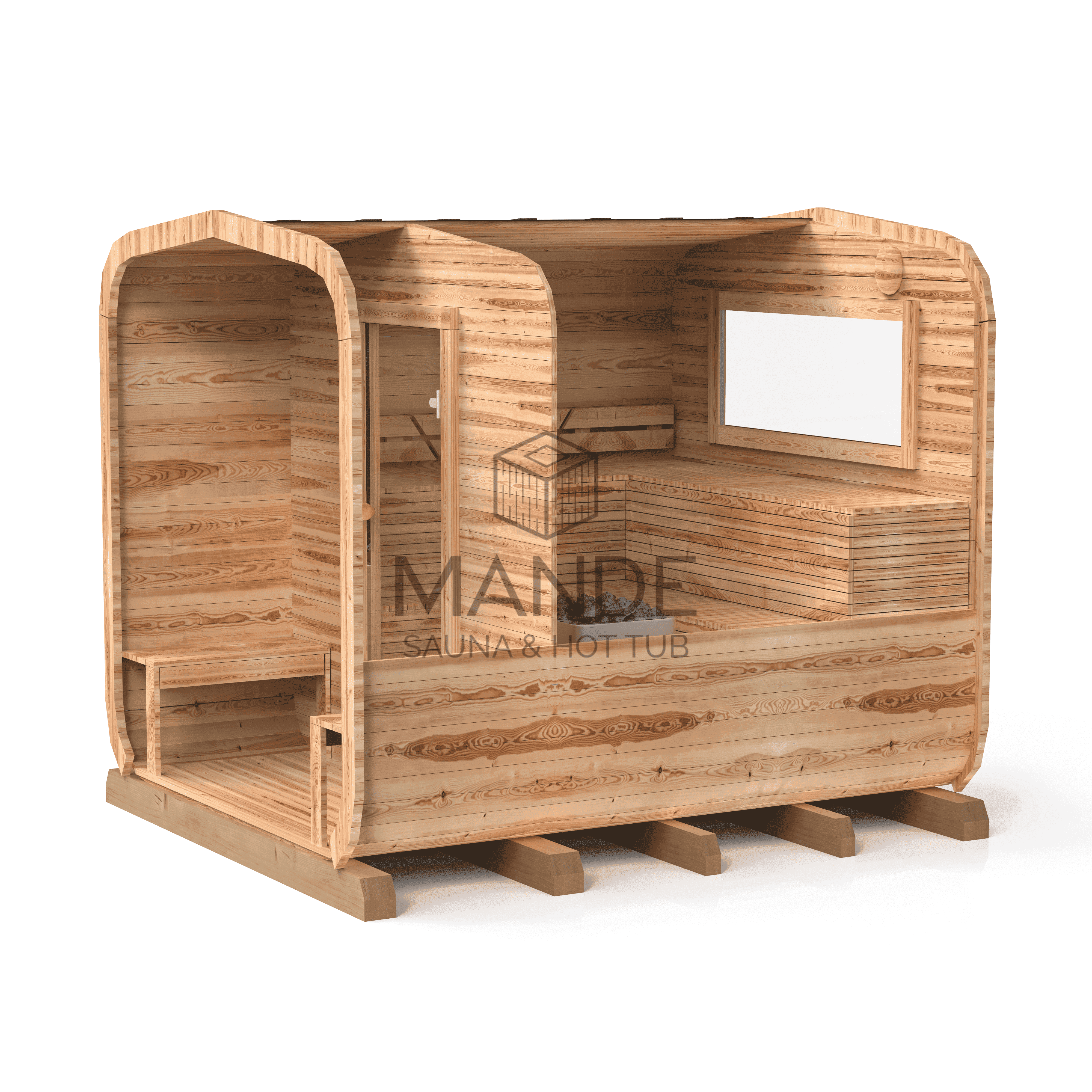 3M CUBE pirtis su terasÄ—le-1 3M CUBE sauna with a terrace