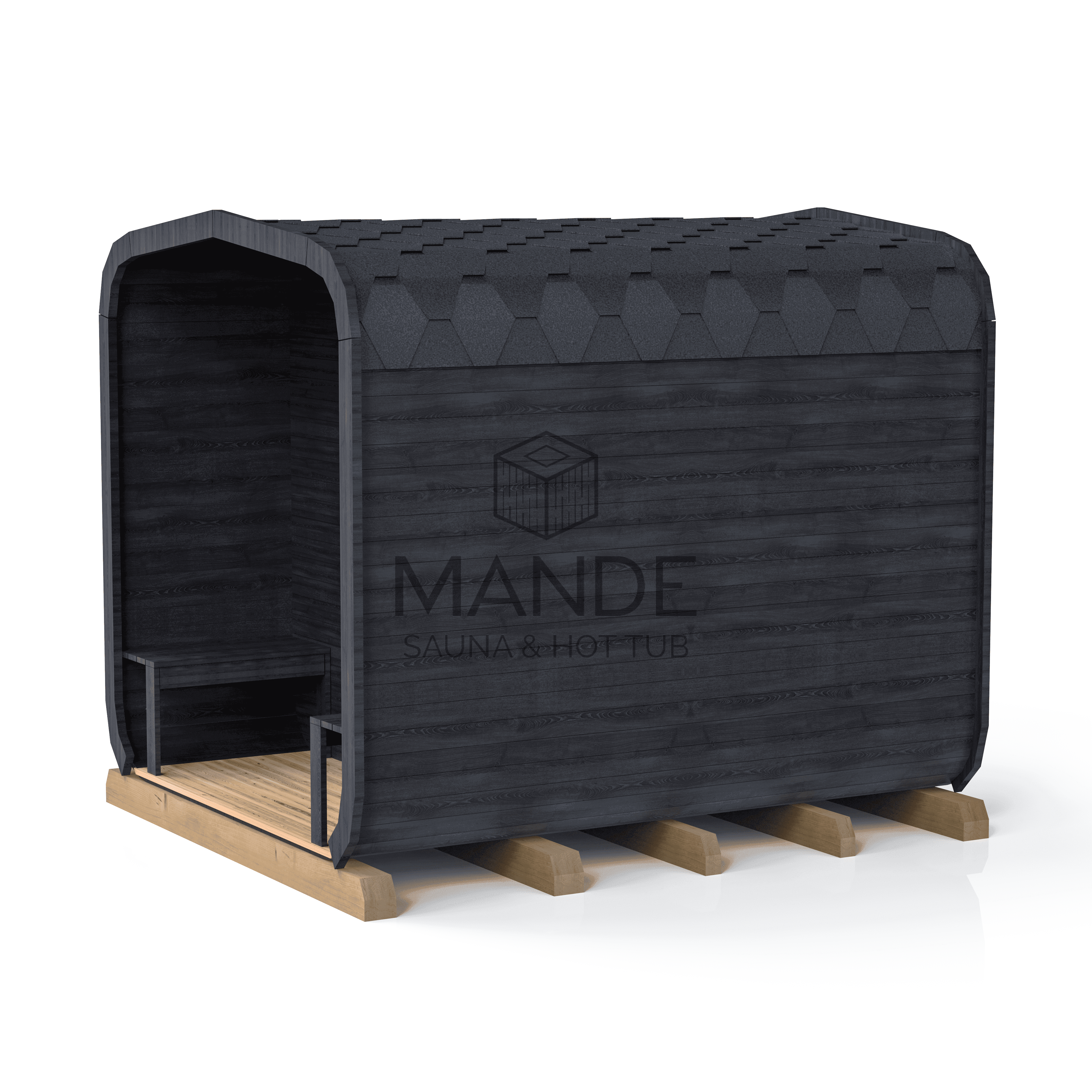 3M CUBE pirtis su terasÄ—le-3 3M CUBE sauna with a terrace