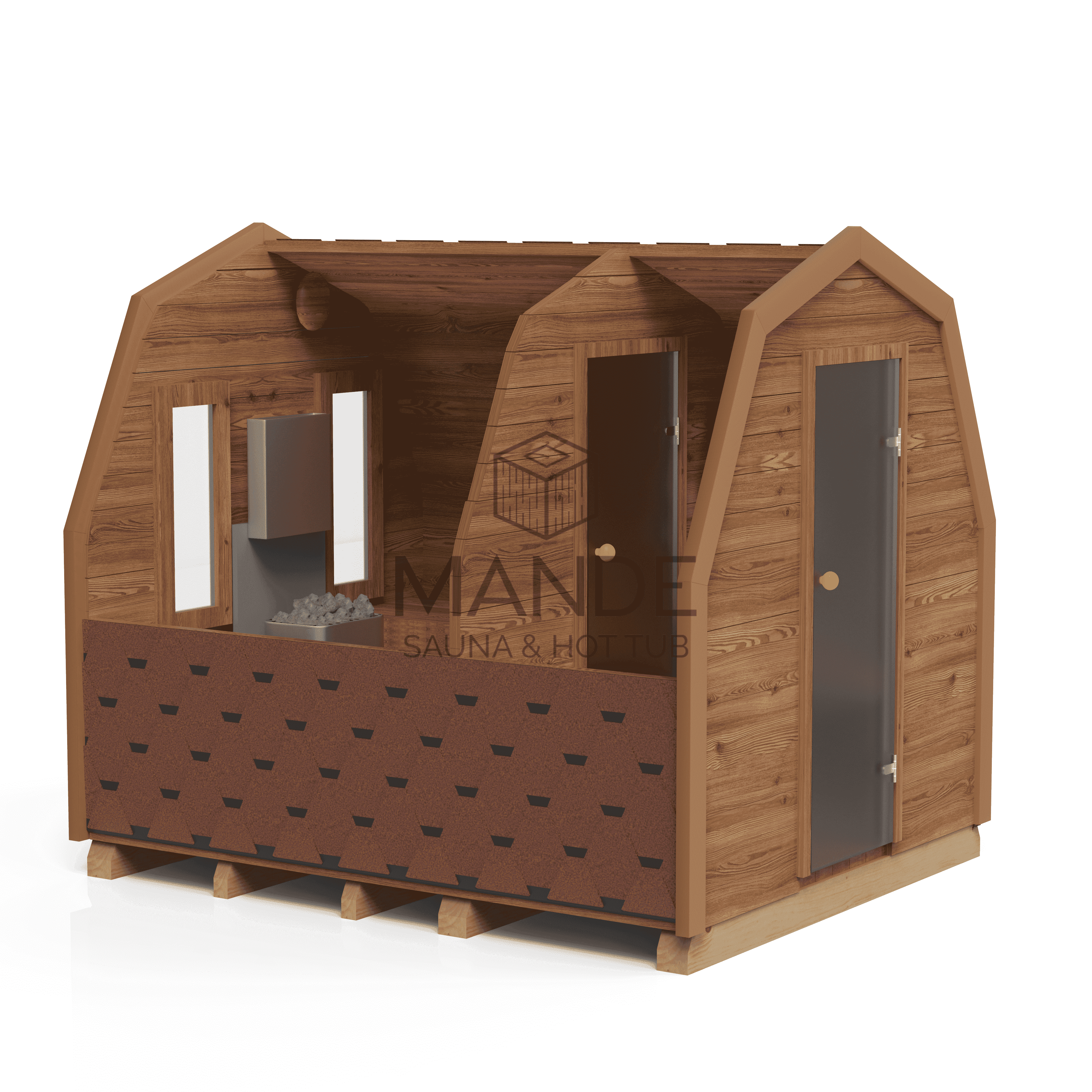 IGLU sauna with anteroom 3M - Thermo wood IGLU sauna with anteroom 3M - Thermo wood