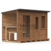 Square 400x240cm sauna with pre-sauna – Painted wood